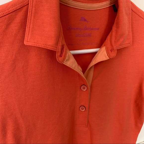 Tommy Bahama Polo T-Shirt Women's Island Zone Burnt Coral Orange Extra Small - Picture 2 of 9